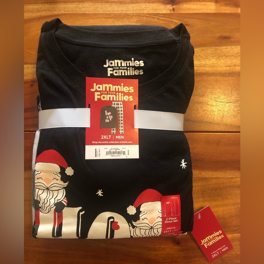 2XLT Mens Christmas 2-Piece Sleep Set Kohls NWT